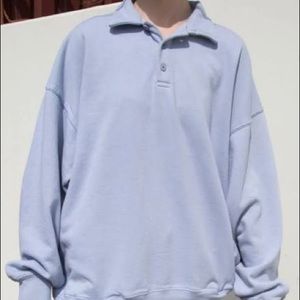 Brandy Melville light blue collared pullover
